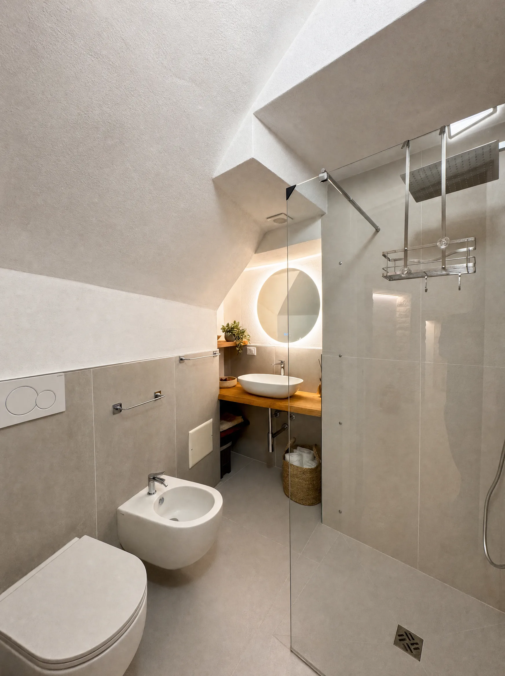 Il bagno in calce e legno